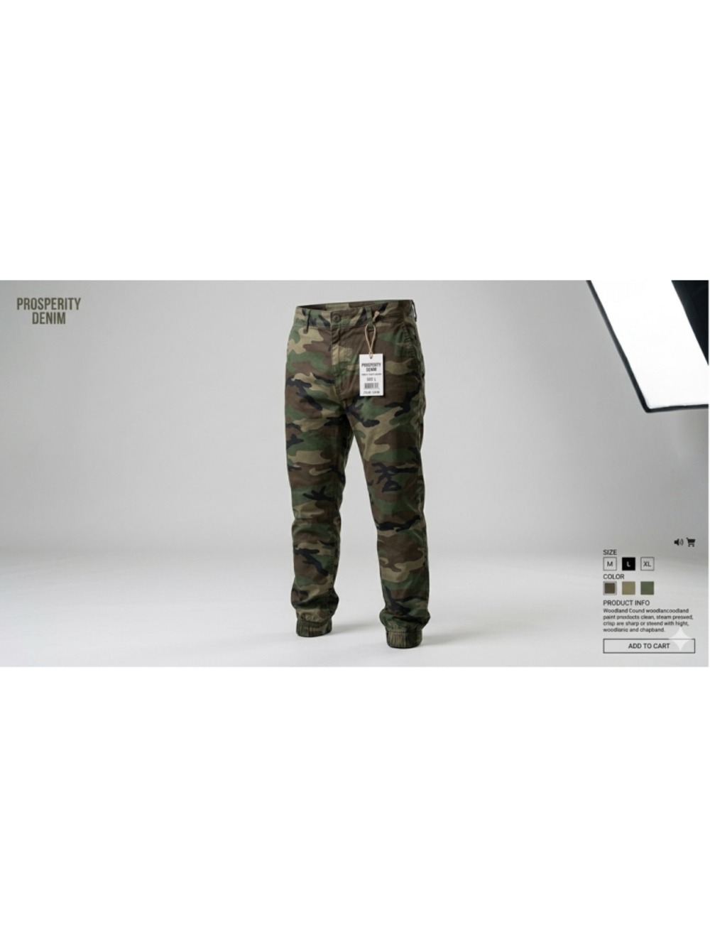 Prosperity Camo Cargo Jogger Pants Women